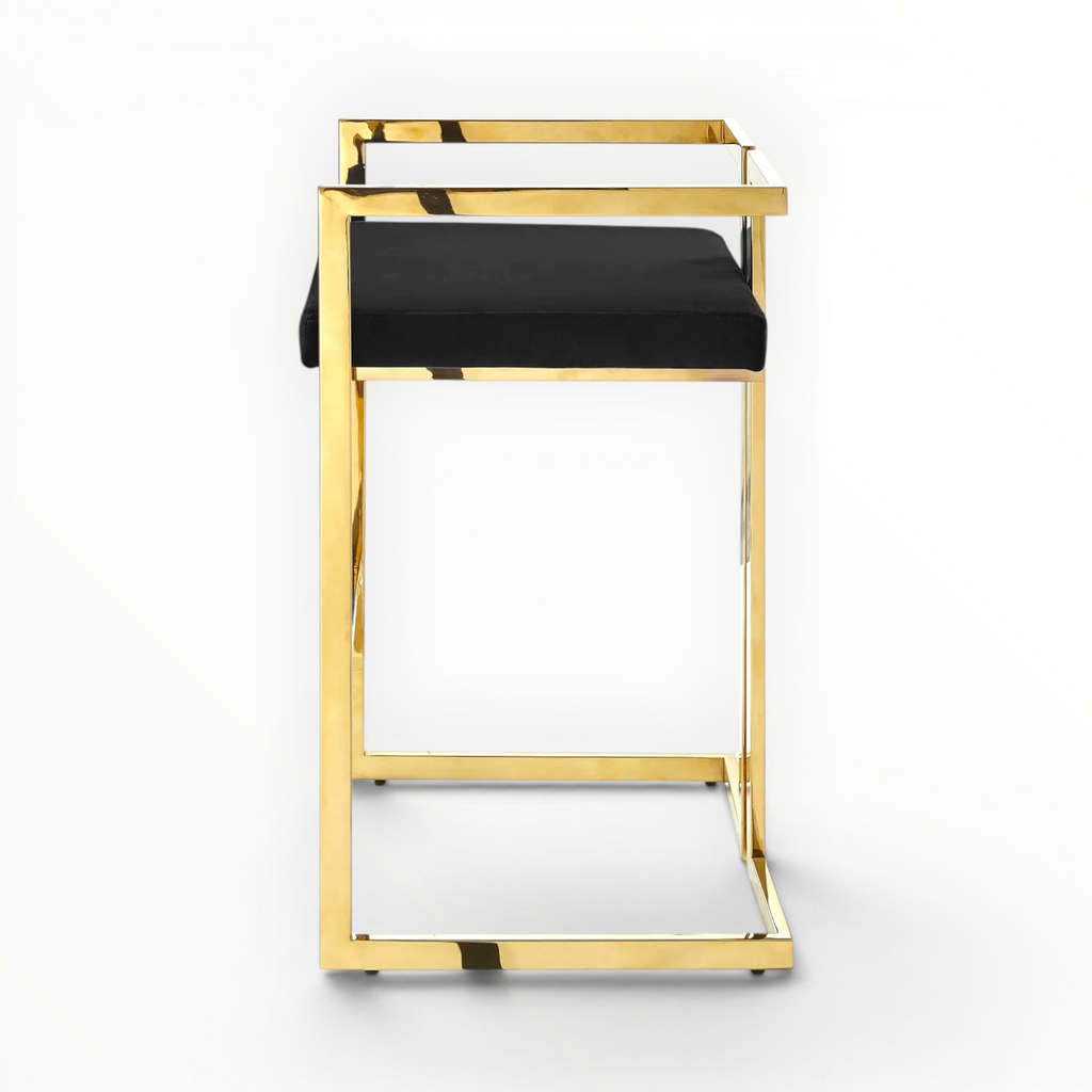 Vance Steel Bar Stool – Customisable PU Finish