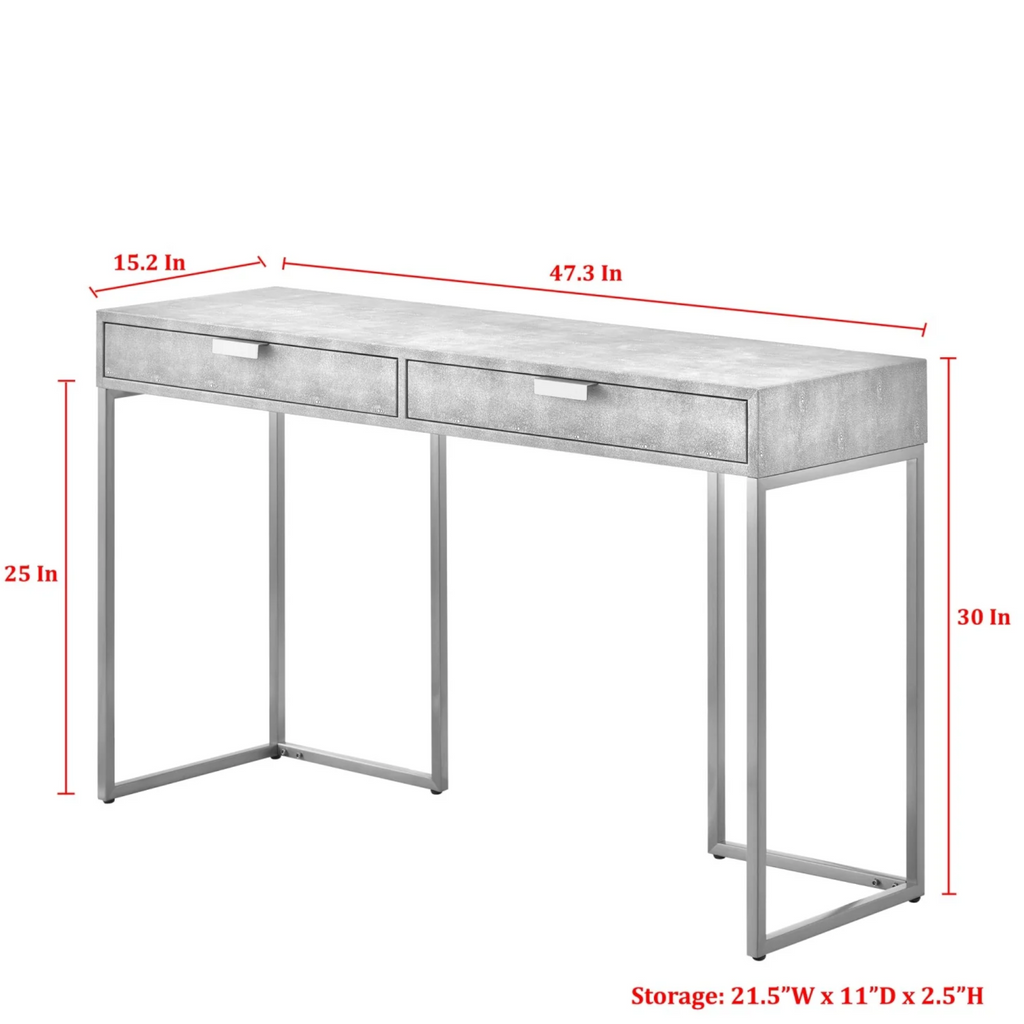 Vault Console Table | Navy MDF Deco & Steel Base | Woodkraft Studio