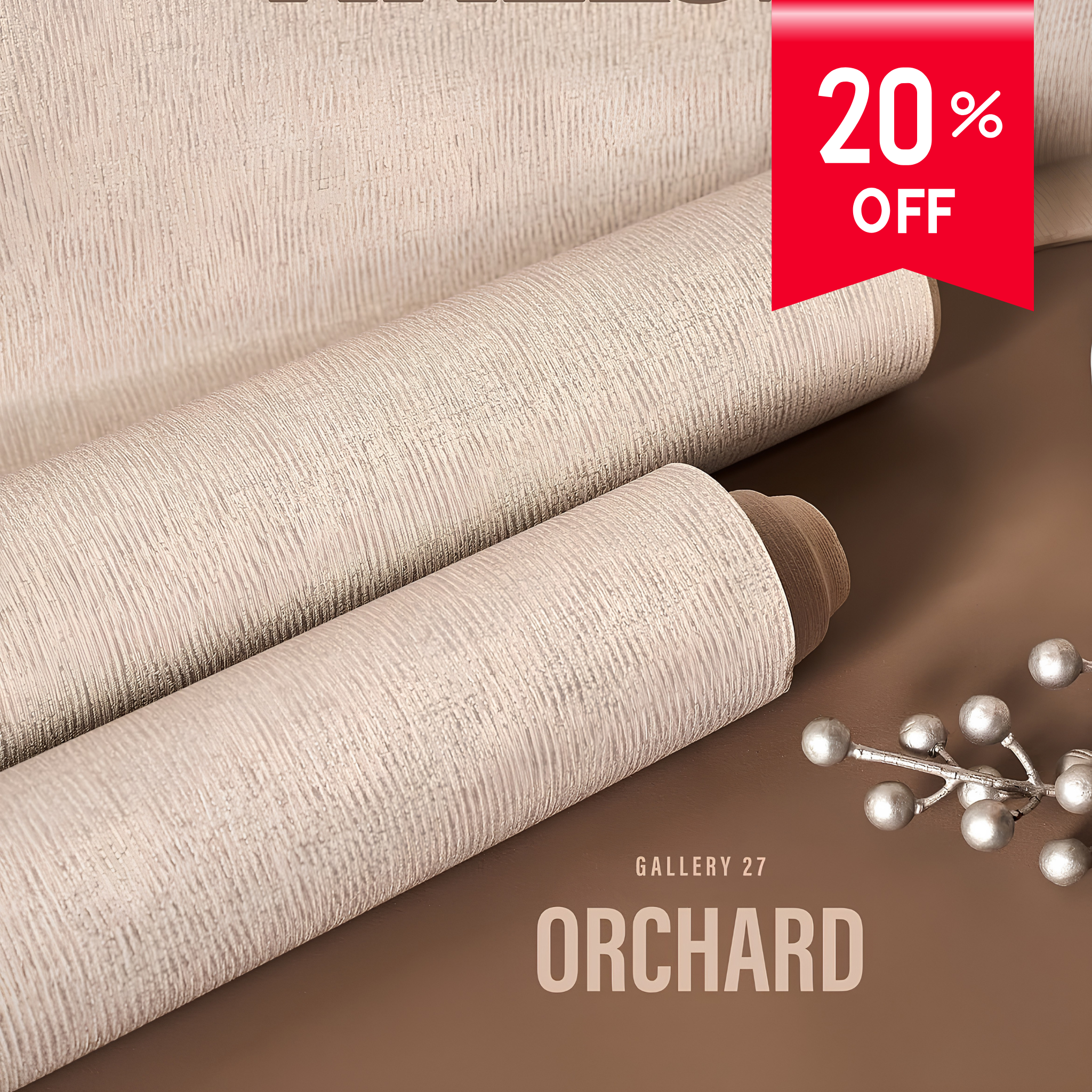 Tendril Wallpaper Roll — Gallery 27 Orchard by D'Decor Wallart
