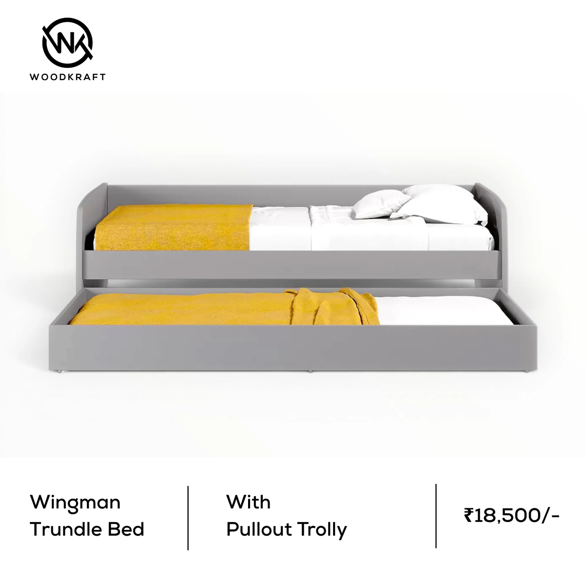 Wingman Trundle Bed with Pull-Out Trolley Bed | Space Savers Collection