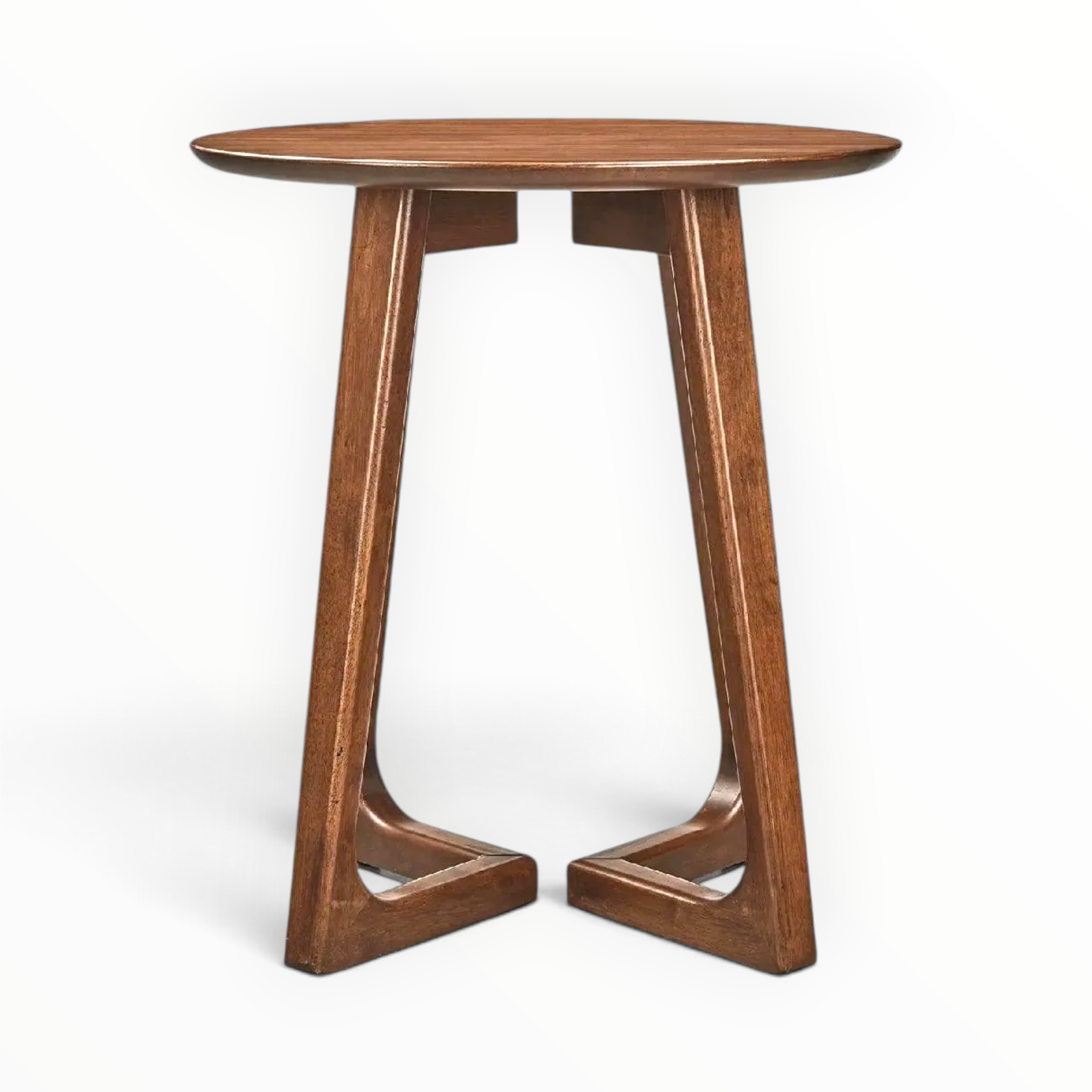 Freya Round Side Table – Front Straight View Showing Channel Legs