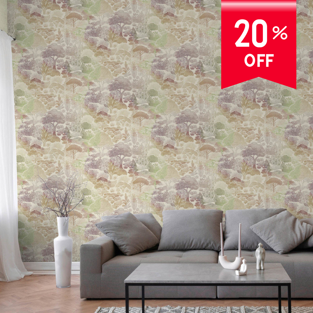 Tranquility Garden Wallpaper Roll — Print Walls by Excel | 3 Colourways