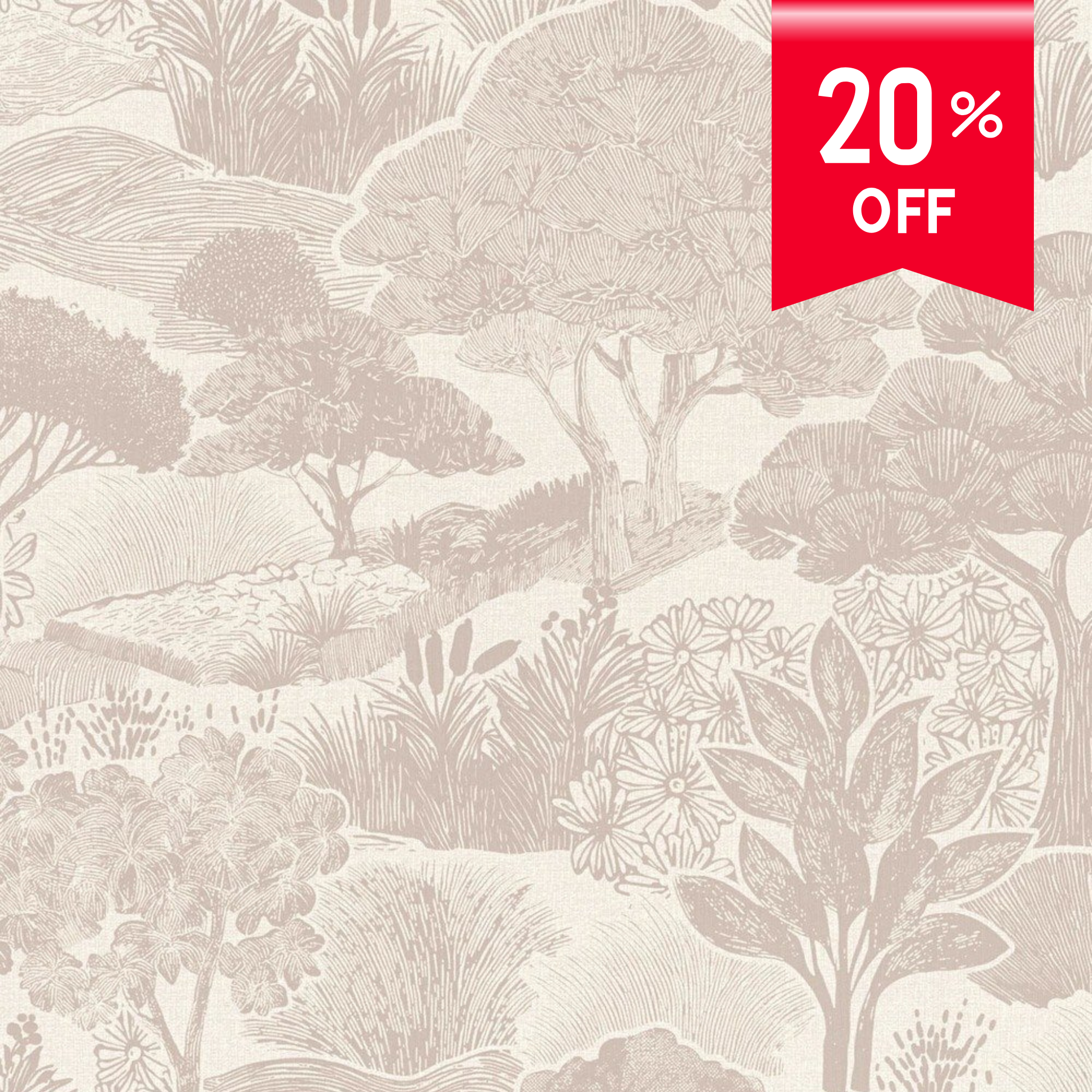 Tranquility Garden Wallpaper Roll — Print Walls by Excel | 3 Colourways