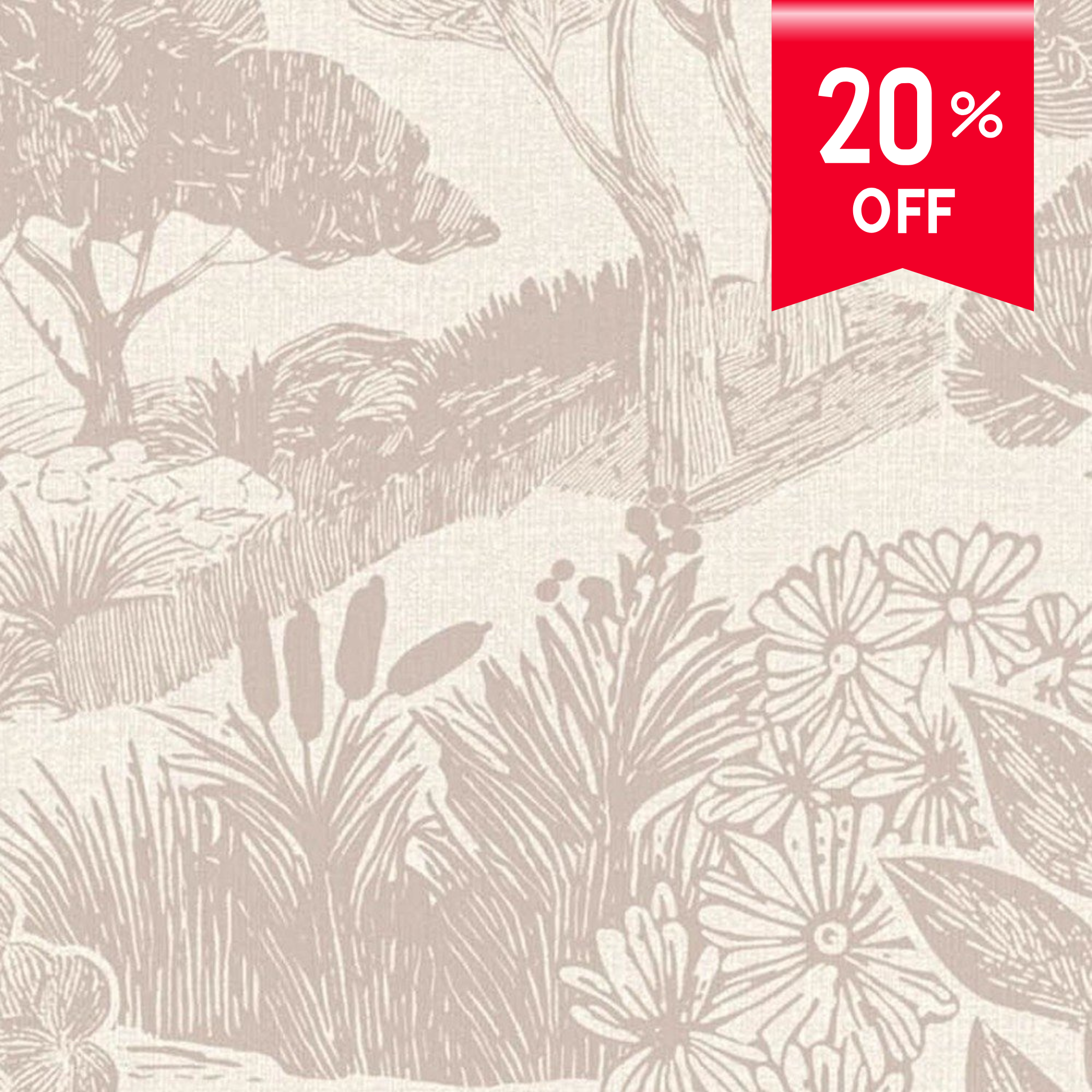 Tranquility Garden Wallpaper Roll — Print Walls by Excel | 3 Colourways