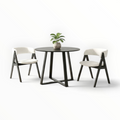 Nero 2-Seater Dining Set | Teakwood A-Frame | Small Space Dining