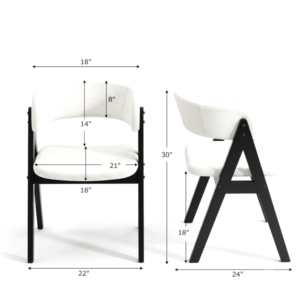 Nero 2-Seater Dining Set | Teakwood A-Frame | Small Space Dining