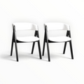 Nero Dining Chair | Teakwood A-Frame | Upholstered | Set of 2