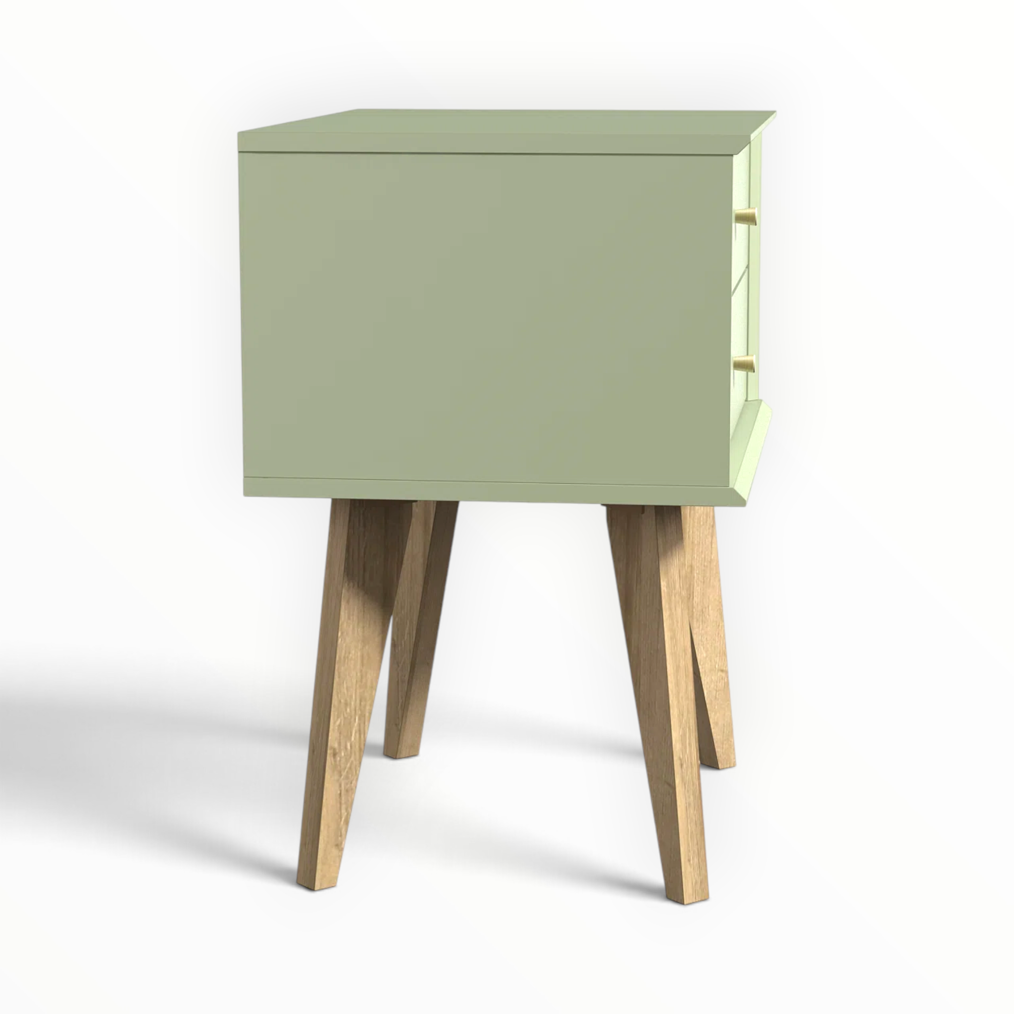 Retro Side Table – Rear View Showing Splayed Teakwood Leg Structure
