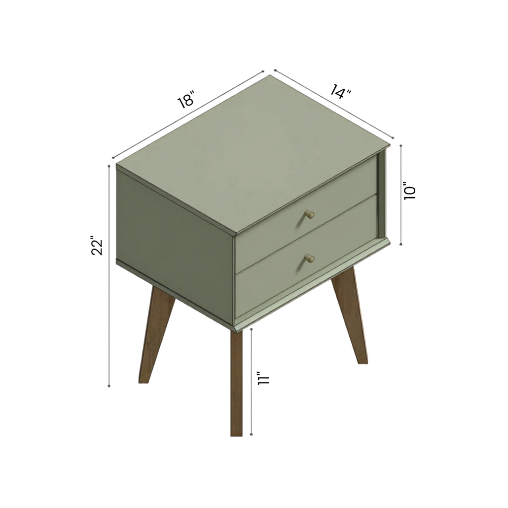 Retro Bedside Table Pair – Product Shot on White Background Showing Both Units