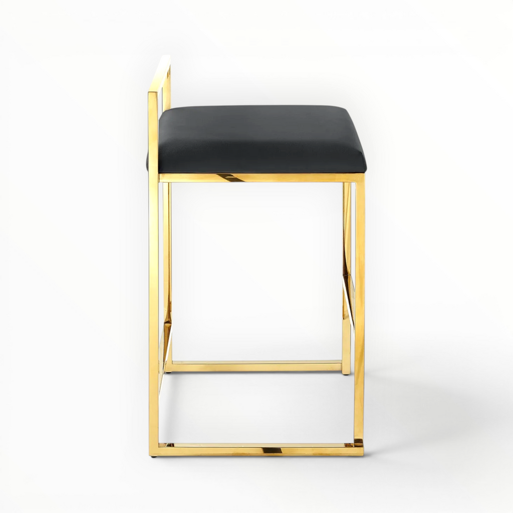 Zane Steel Bar Stool – Customisable Upholstery