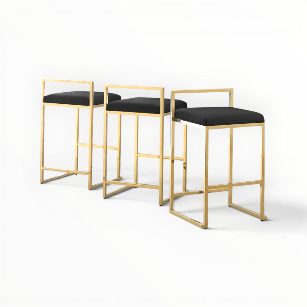 Zane Steel Bar Stool – Customisable Upholstery