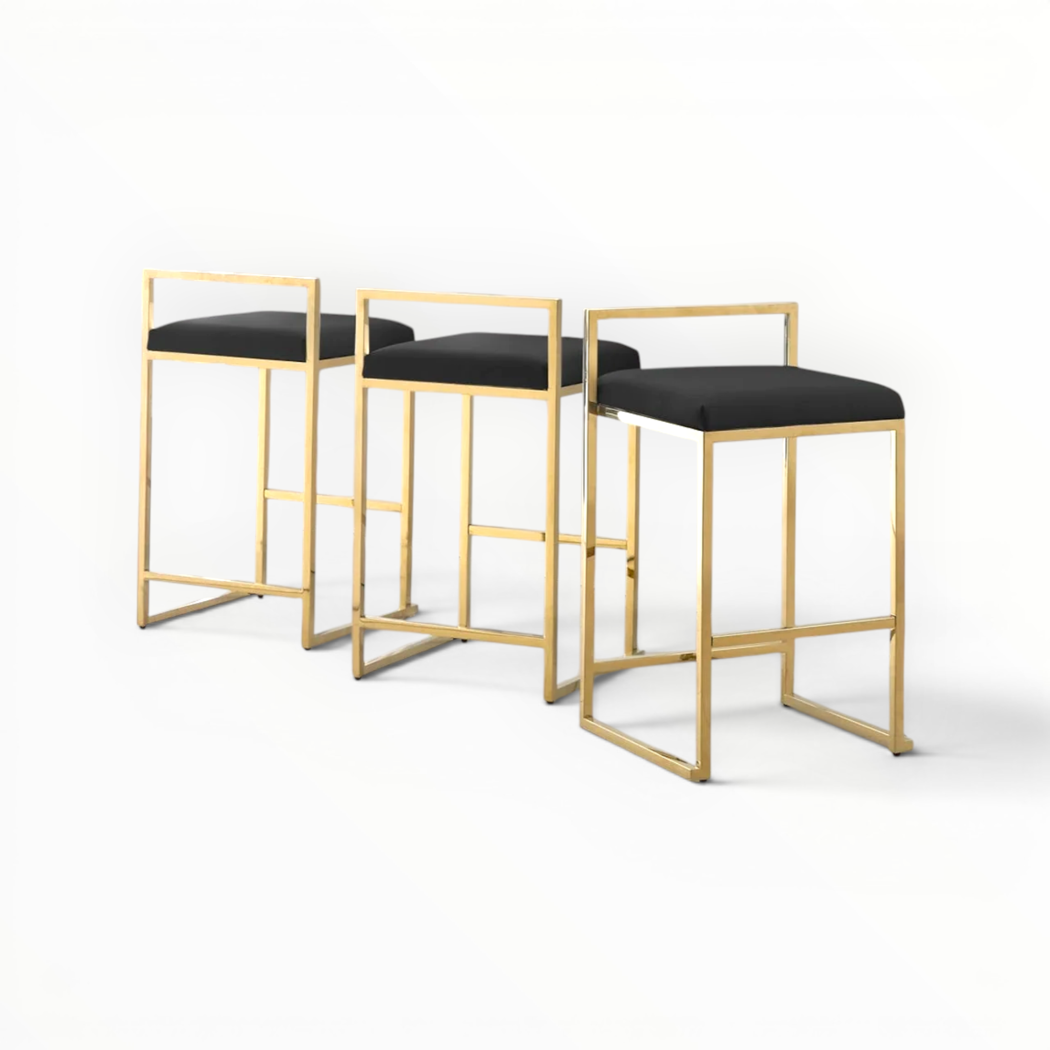 Zane Steel Bar Stool – Customisable Upholstery
